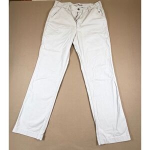 Carhartt Mens Rugged Flex Relaxed Fit Canvas Work Pants 33x34 Beige Outdoor